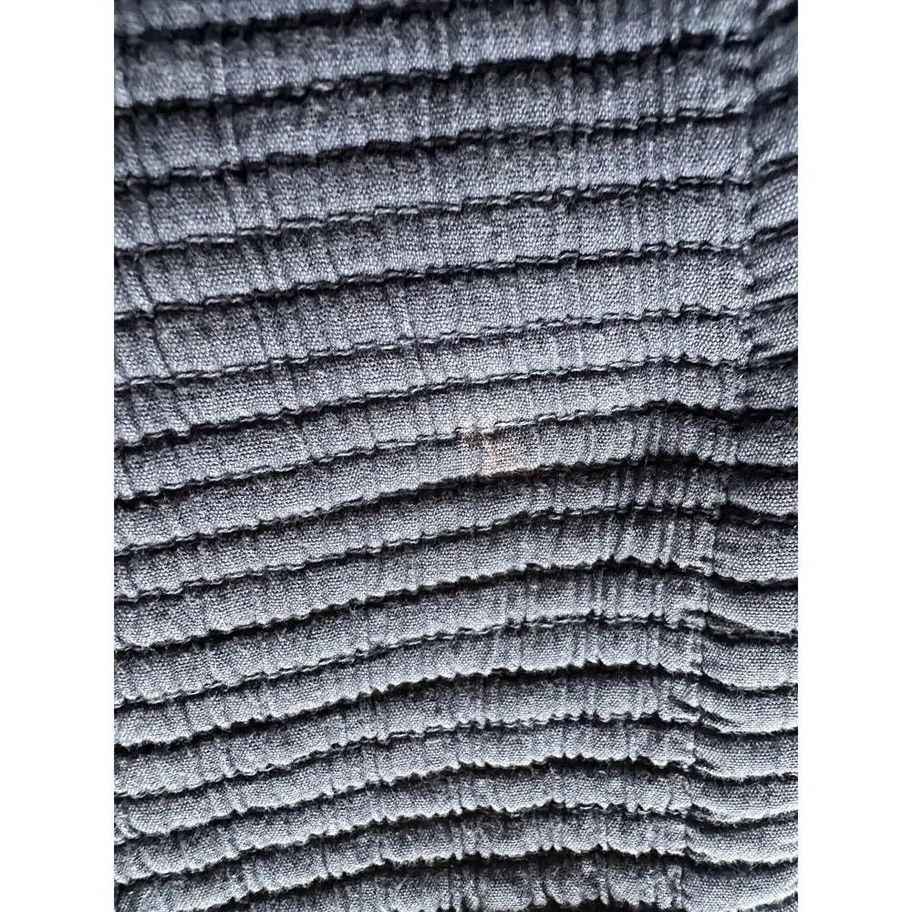 West Elm Organic Cotton Crinkle Quilt Coverlet Full Queen Slate Blue 92x88